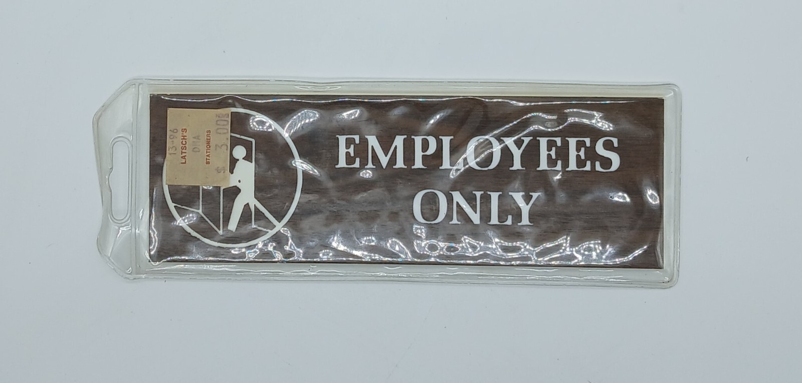 Vintage EMPLOYEES ONLY Door Sign/ Office Sign Peel And Stick NEW