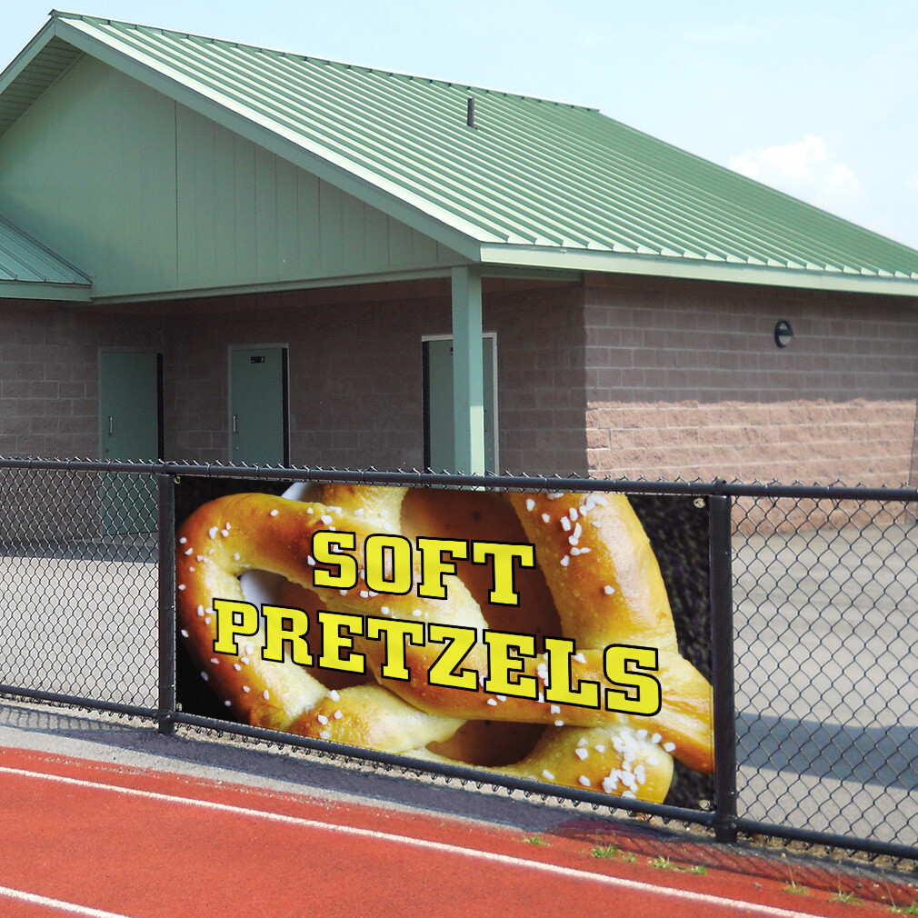 Vinyl Banner Multiple Sizes Soft Pretzels Outdoor Advertising Printing G Outdoor