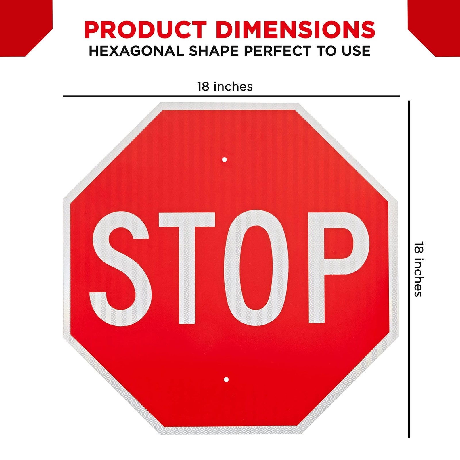 3 Pack 18&Prime;x18&Prime; Stop Sign by – High Intensity Prismatic Aluminum – UV Protecte…