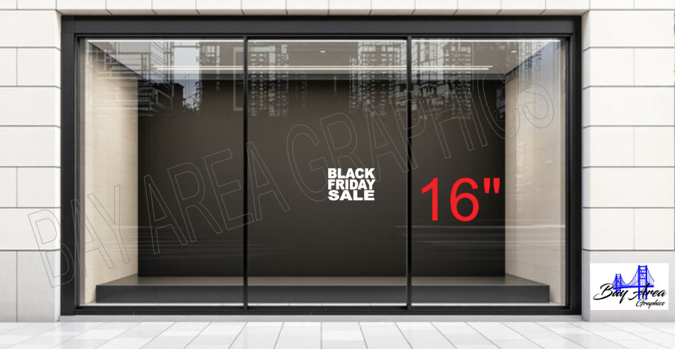 BLACK FRIDAY SALE Vinyl Sticker Sign for Storefront Window ORACAL 651