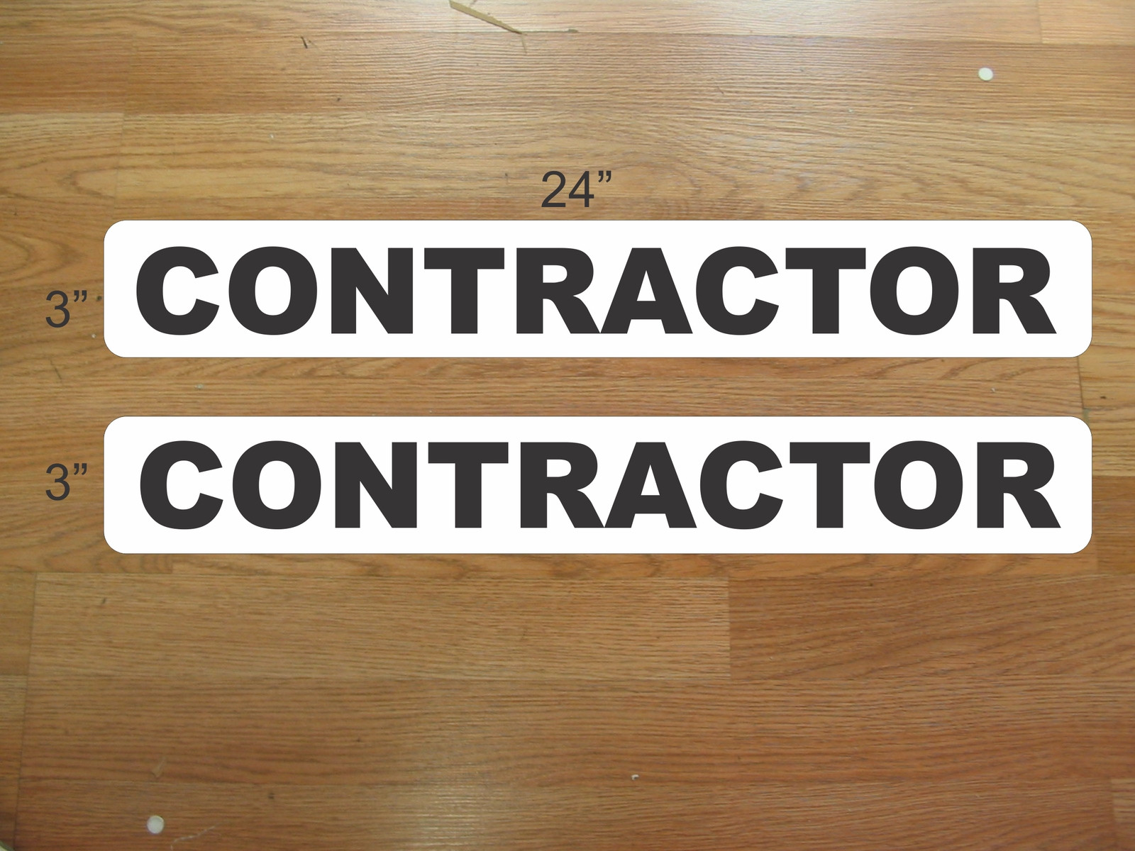 CONTRACTOR 3&Prime;x24&Prime; Magnetic Vehicle Signs to fit Van Car Truck or SUV