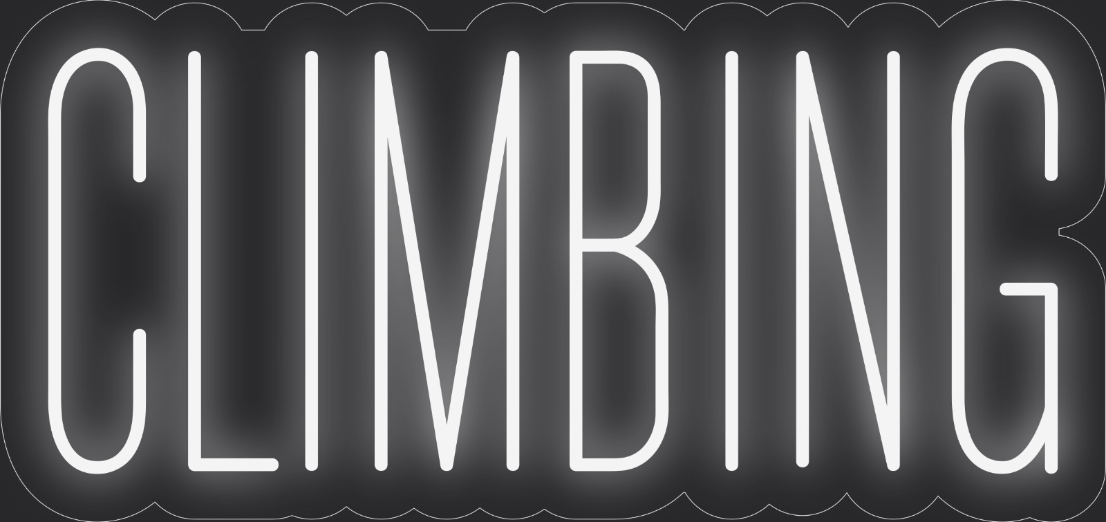 Climbing Neon LED Sign Business Wall Decor Lighted Store Sign 24 x 11 in.