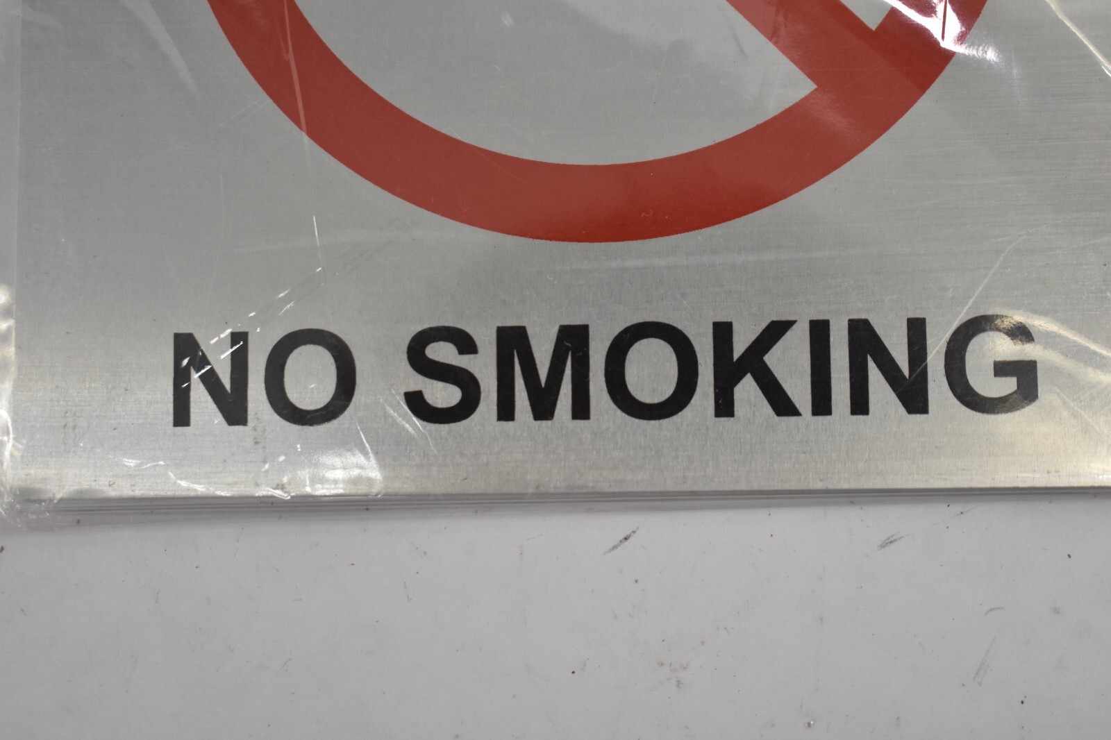 4 Pack No Smoking Sign Square Aluminum Metal Self Adhesive Warning 5.5&Prime;