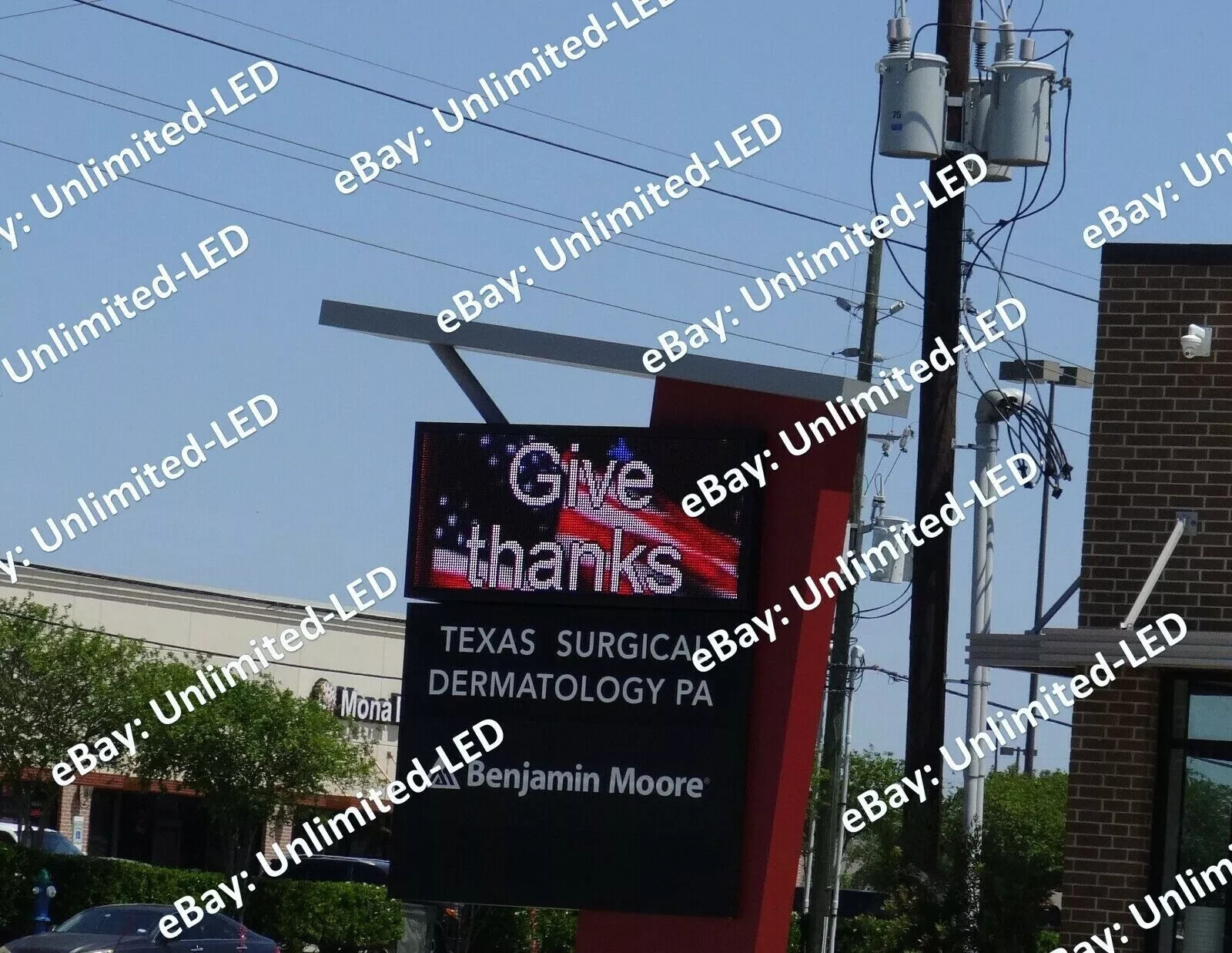 P10 5FT X 10FT Double-Sided LED Sign | Full-Color Programmable Outdoor Board HD