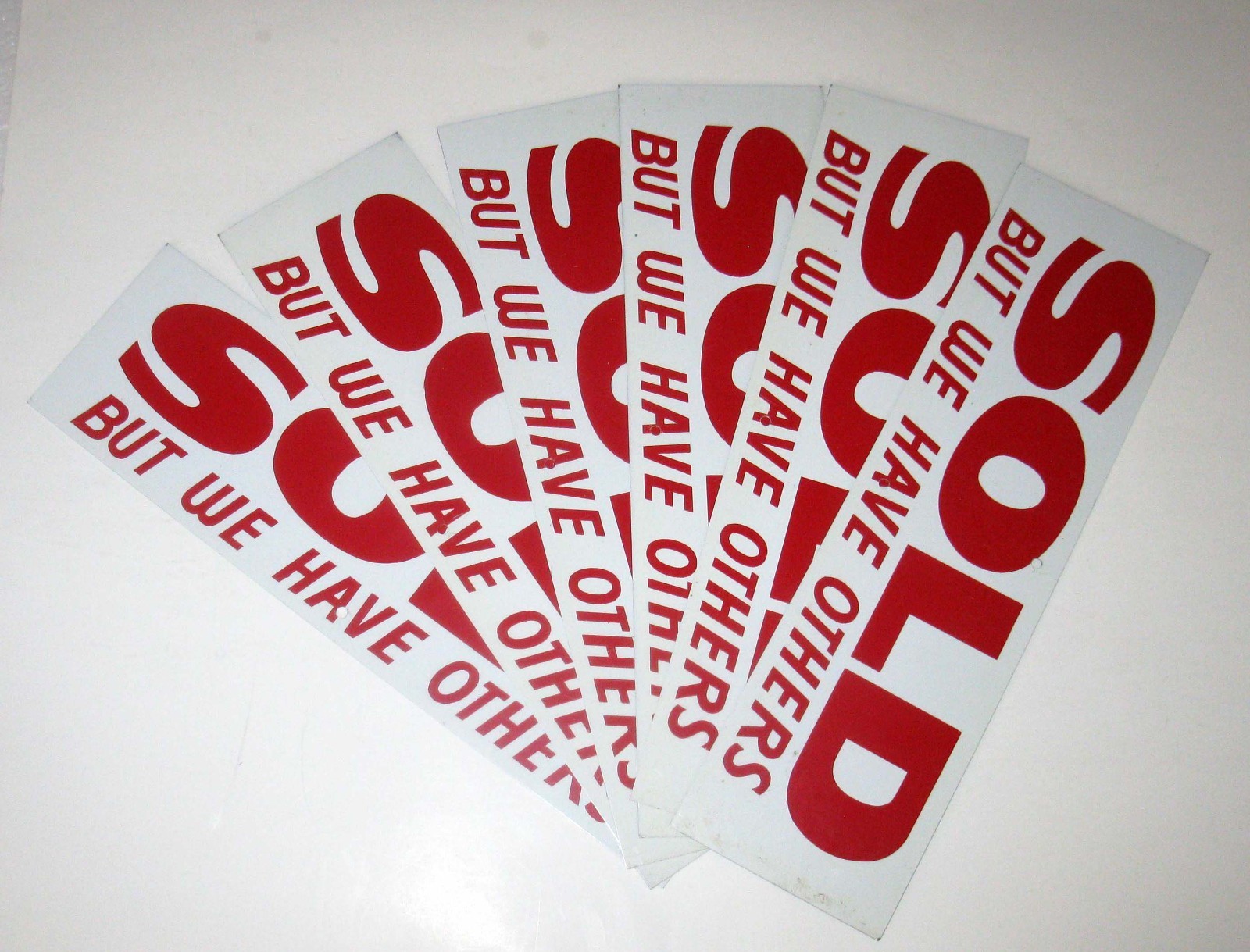 Lot of 6 Sold But We Have Others 16&Prime; Metal Sign Real Estate Retail Advertising