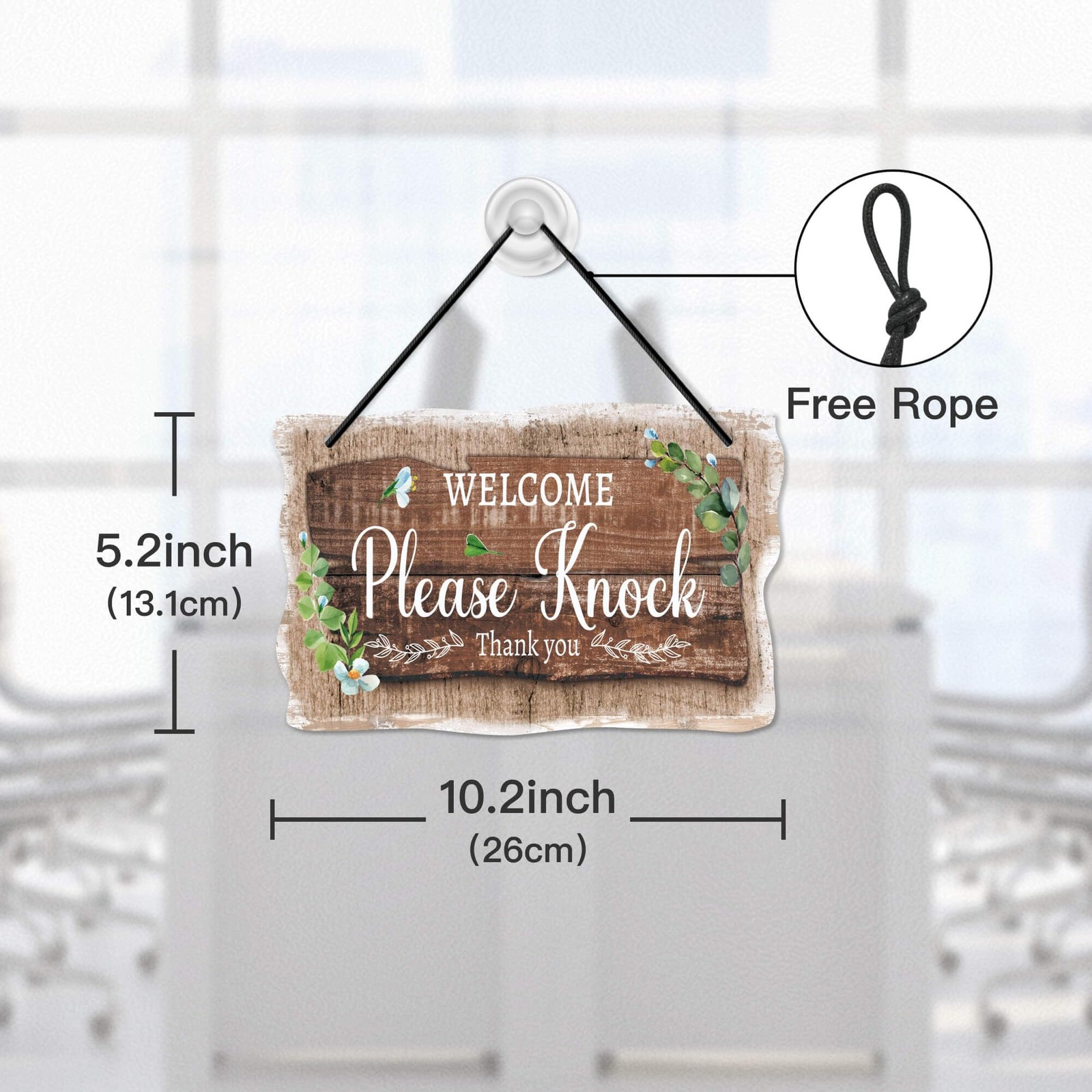 Welcome Please Knock Office Door Signs, PVC Do Not Disturb Door Hanger Sign, …