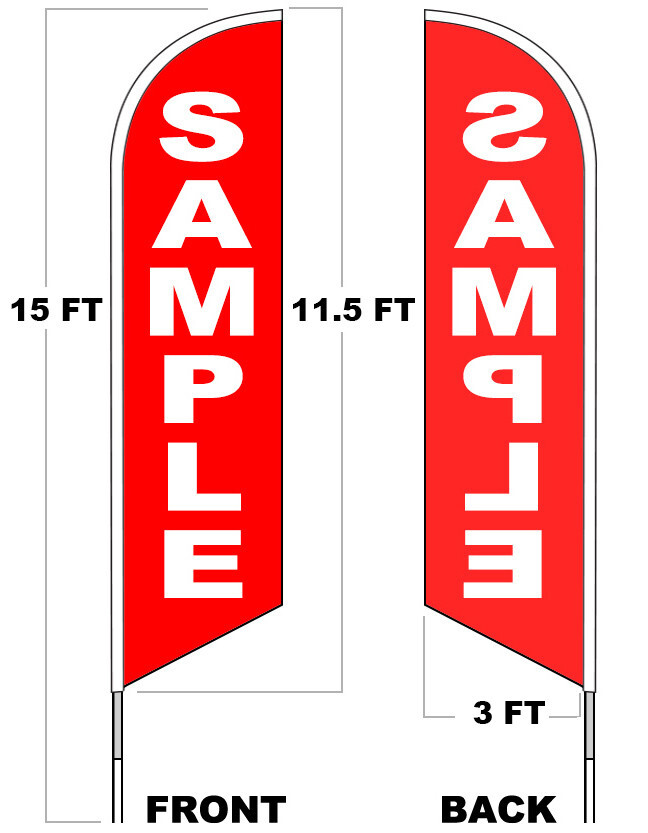 CASH FOR GOLD Windless Swooper Flag15&prime; Tall Pole Kit Feather Banner Sign kq-h