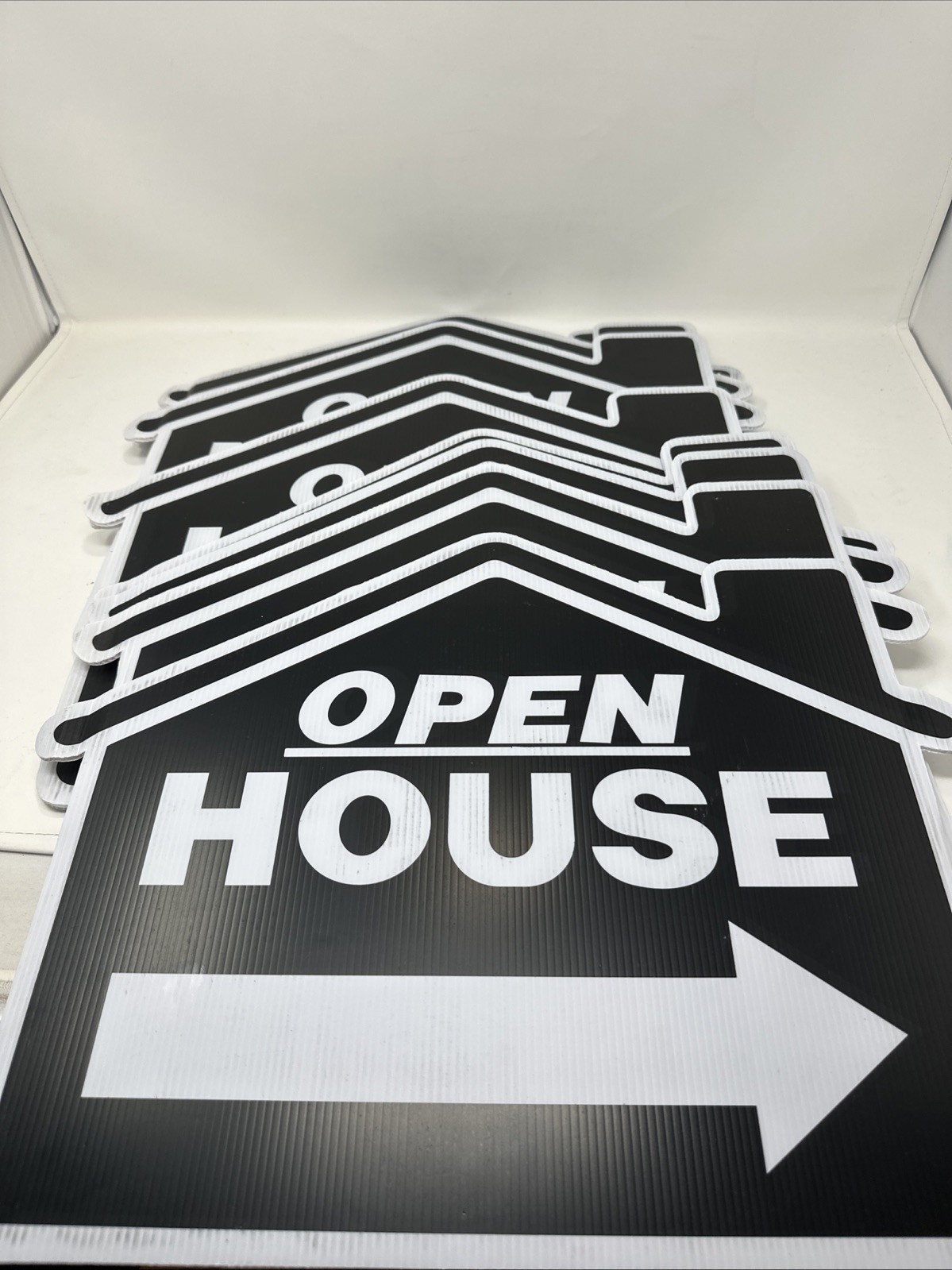 Lot Of 11 Open House Signs 15.5” X 14&Prime; Double Sided Real Estate Signs