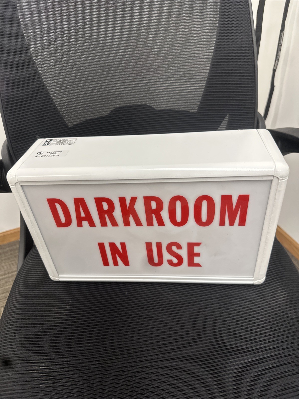 Dark Room In Use Sign. Cat Number S130
