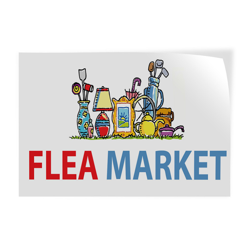 Decal Stickers Flea Market Outdoor Advertising Printing G Vinyl Store Sign Label