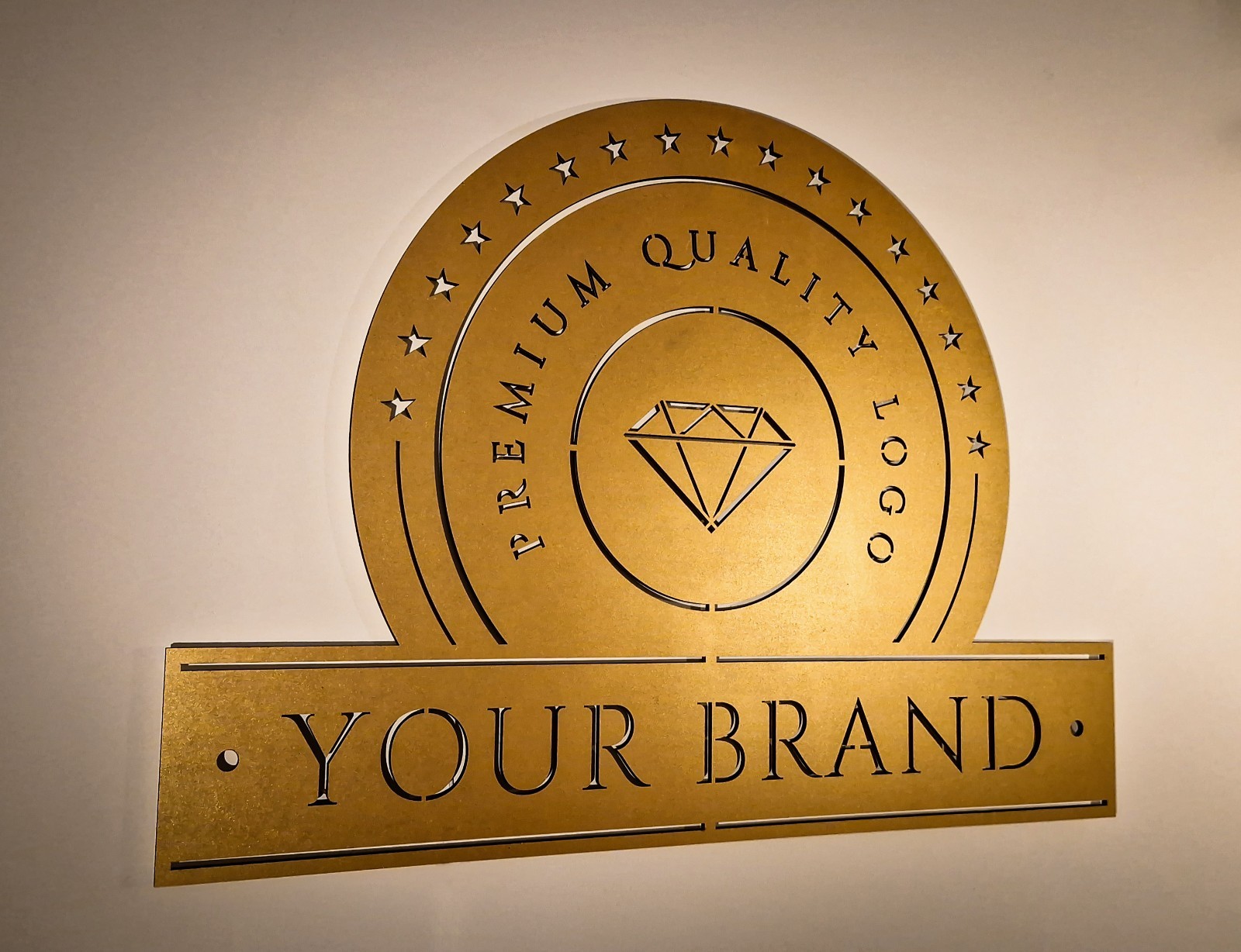 LED Wooden Logo Sign – YOUR BRANDING – Laser Cut Backlit Wall Logo for Business