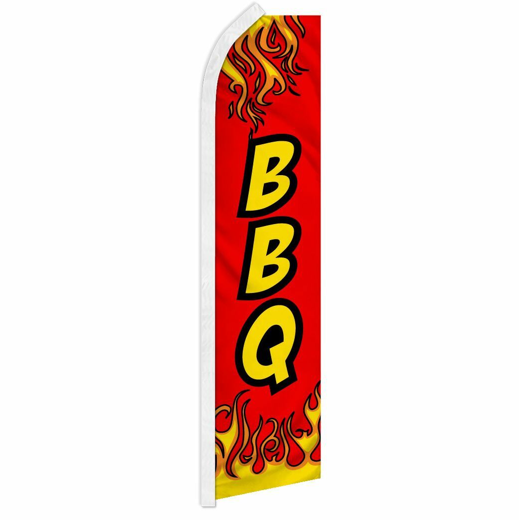 « BBQ » advertising super flag swooper banner business meat barbecue grill food rd