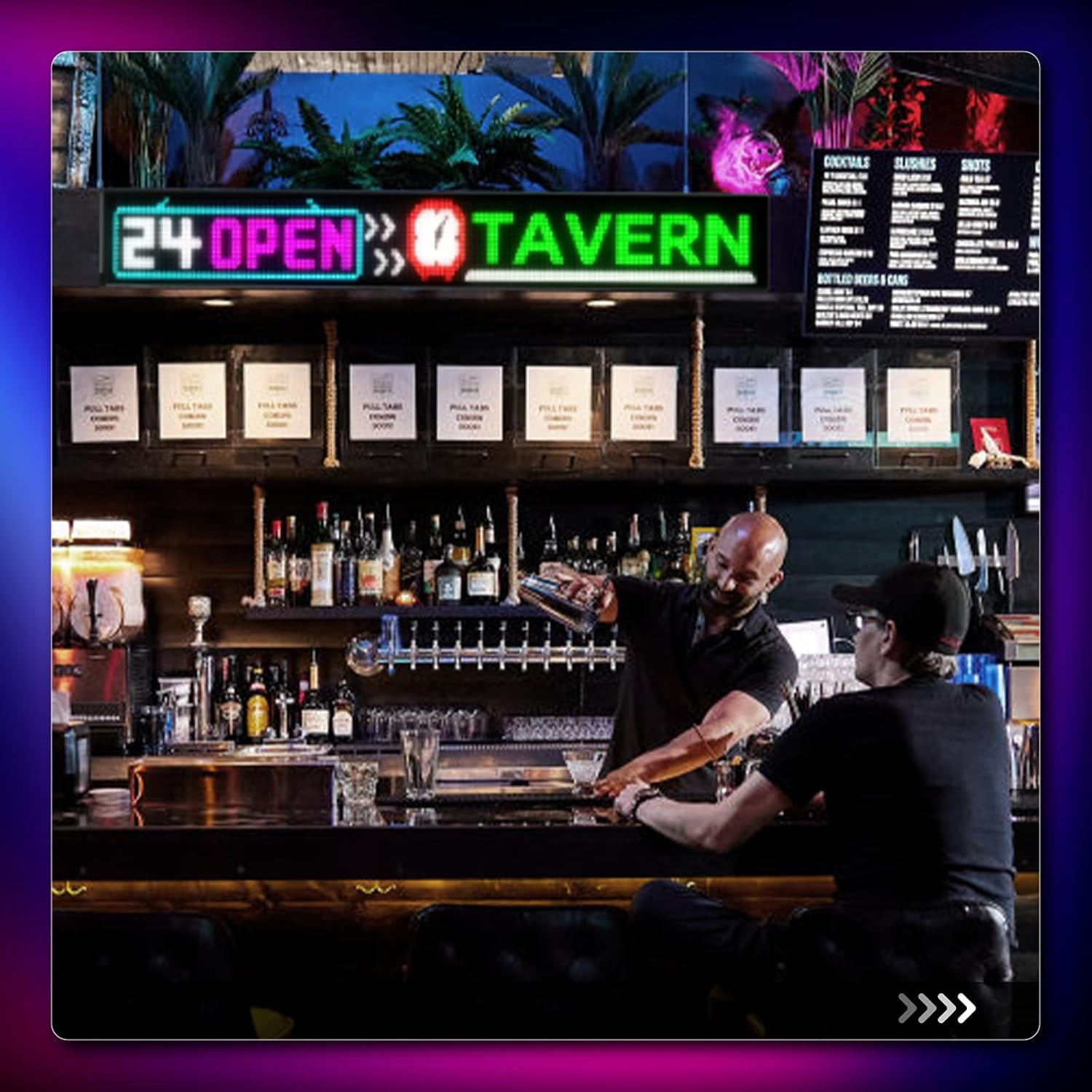 Large Programmable LED Sign for Retail – Bluetooth App, 37&Prime;x8&Prime; Display