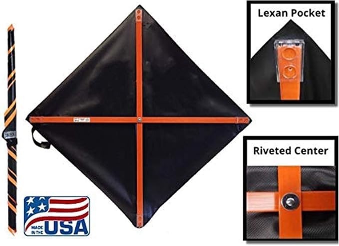 Eastern Metal Signs & Safety 36 Non Reflective Fluorescent Vinyl Orange Roll-Up
