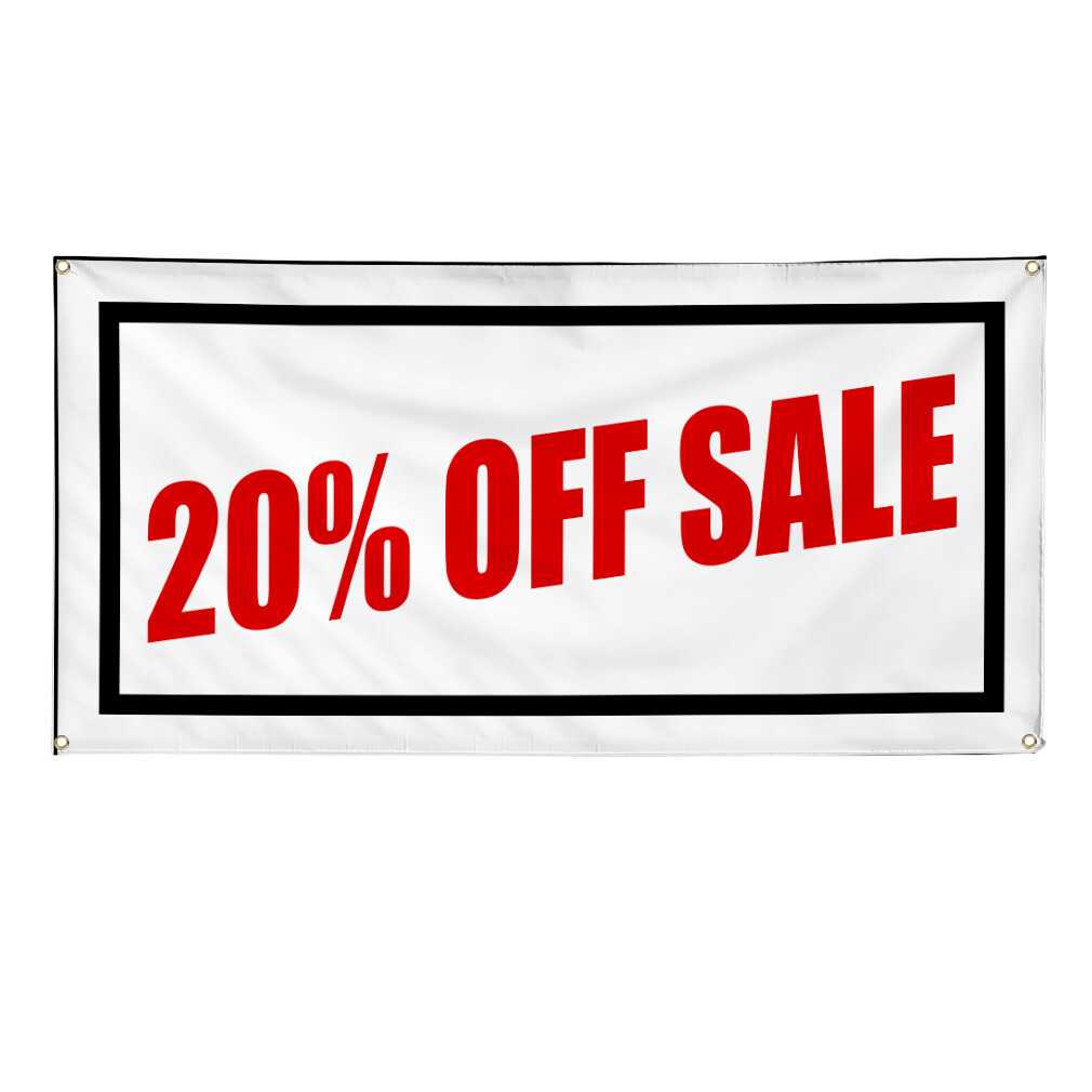 Vinyl Banner Multiple Sizes 20% off Sale Promotion Business Business Outdoor