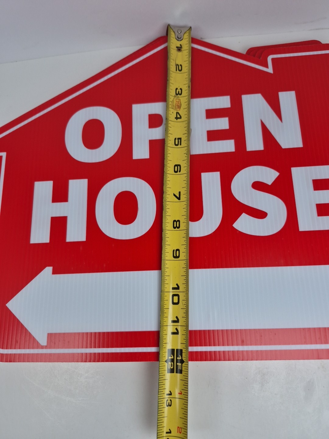 Open House Signs 6 Pack 16&Prime; x 12&Prime; Double-Sided Yard Signs With Metal Stakes New