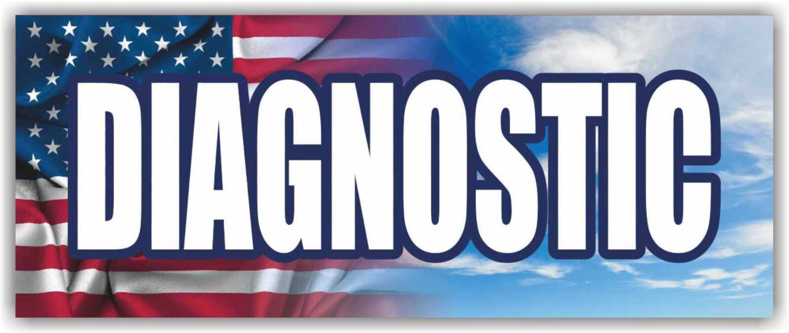 DIAGNOSTIC Advertising Banner Vinyl Mesh Sign Repair Service Mechanic Car Phone