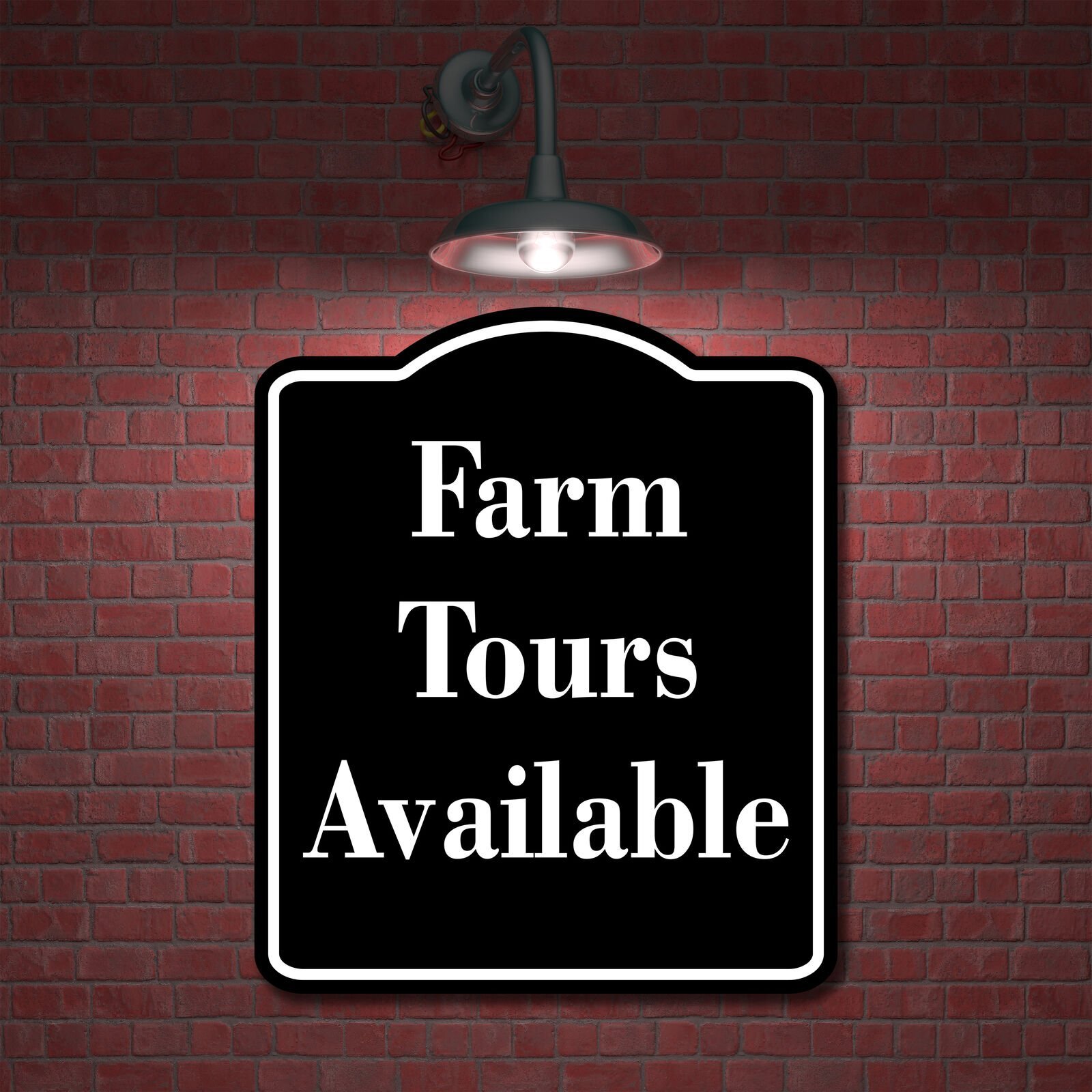 Farm Stand Open BLACK Aluminum Composite Sign