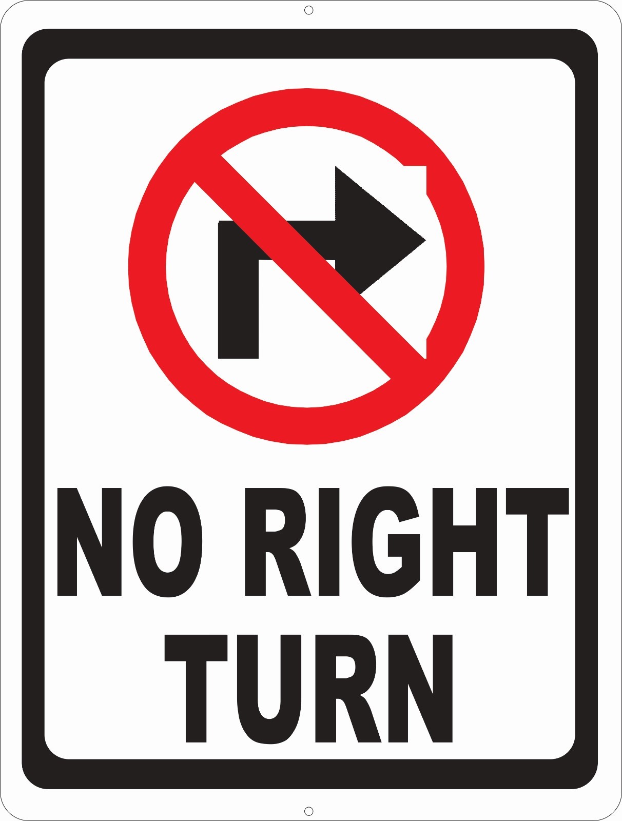 No Left Turn or No Right Turn Sign. Size & Direction Choices. Turns Safety Signs