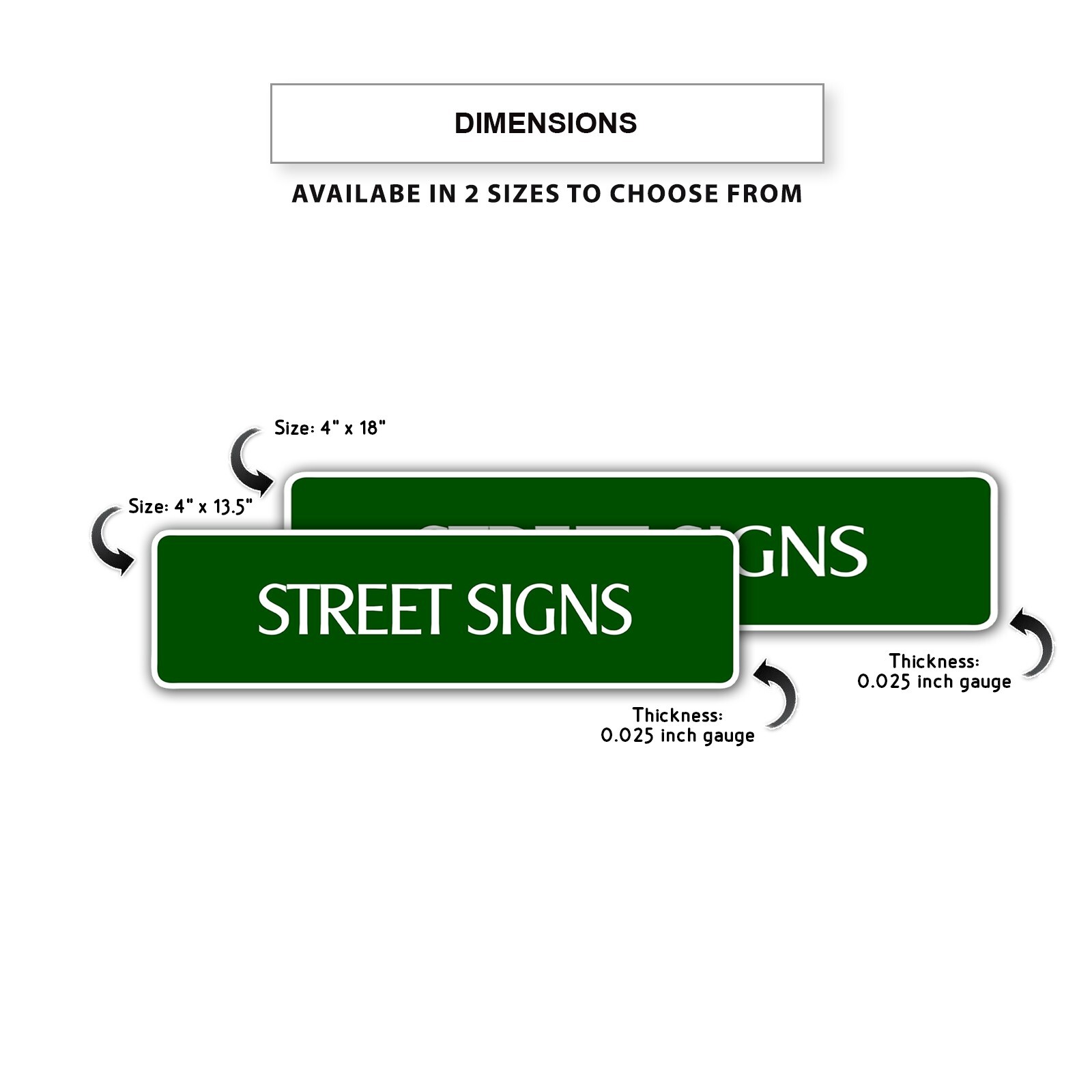 Personalized Your Own Choice Words Or Image Custom Designs Aluminum Metal Sign