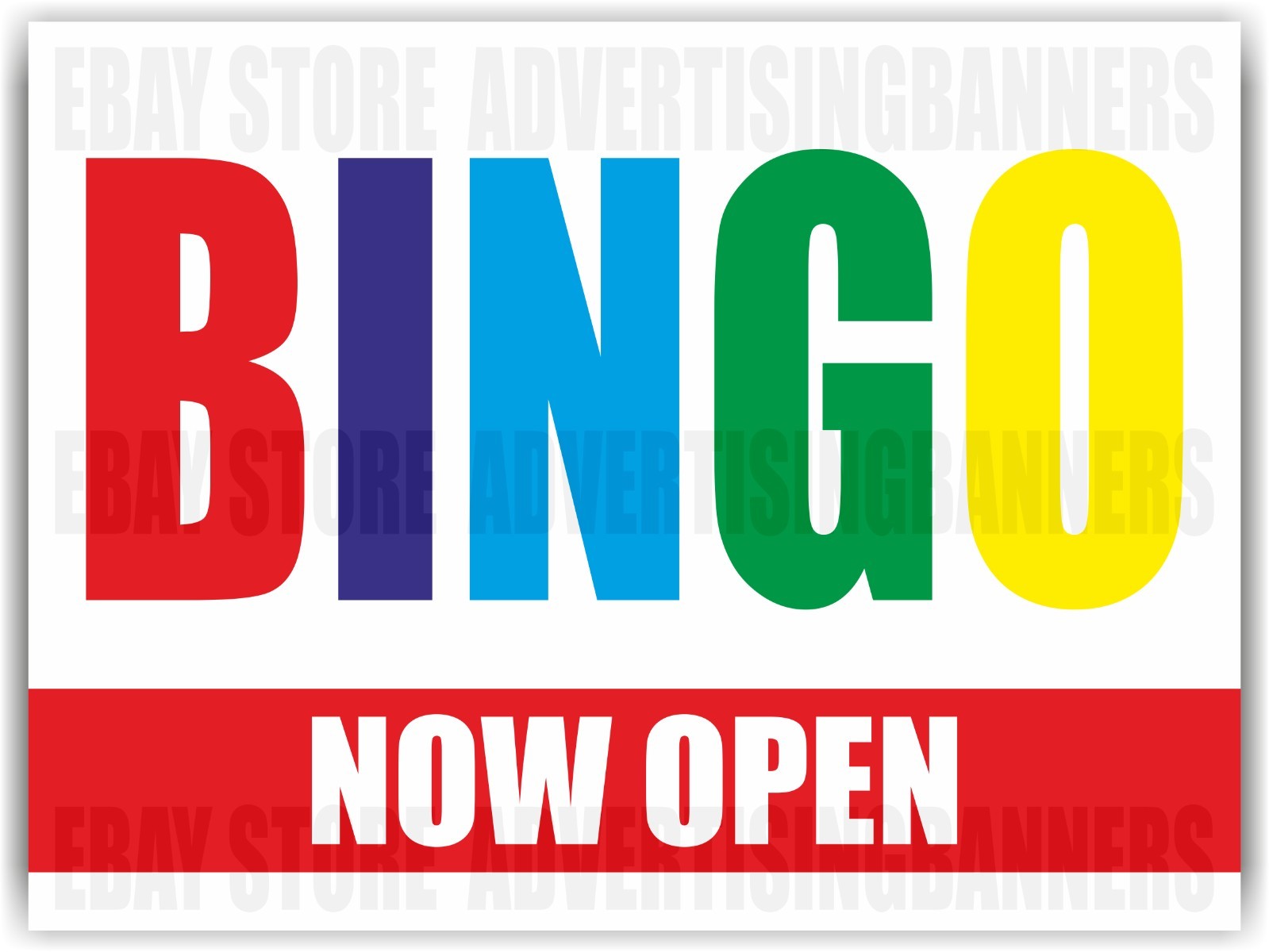 BINGO NOW OPEN Yard Sign with H-Stakes Lottery Tickets Tonight Scratchers