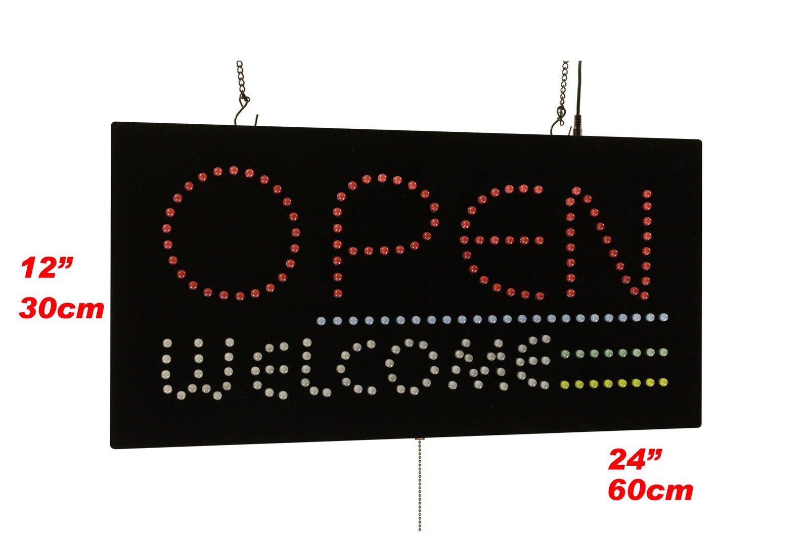 Open Welcome Sign 24X12 60X30Cm Topking Led Neon Florescent Signage Signboard
