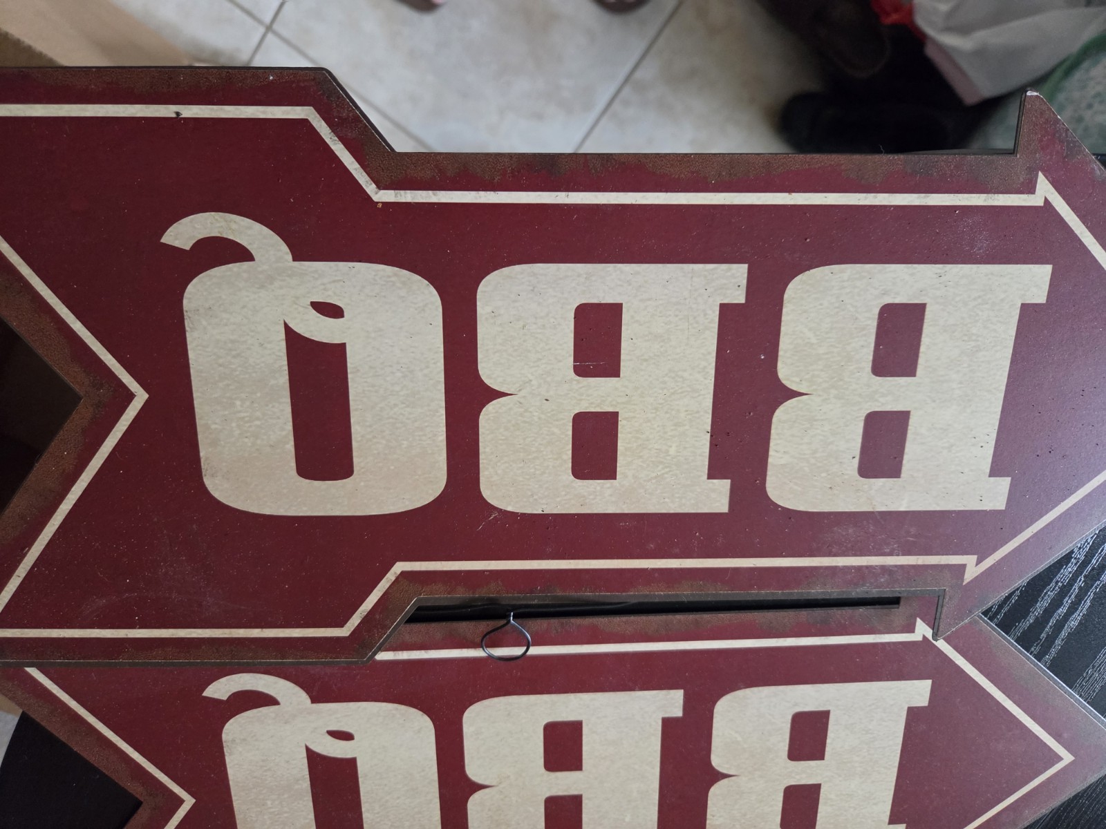 BBQ Meral Sign NWT 4 Included. Great 4 Business Advertising