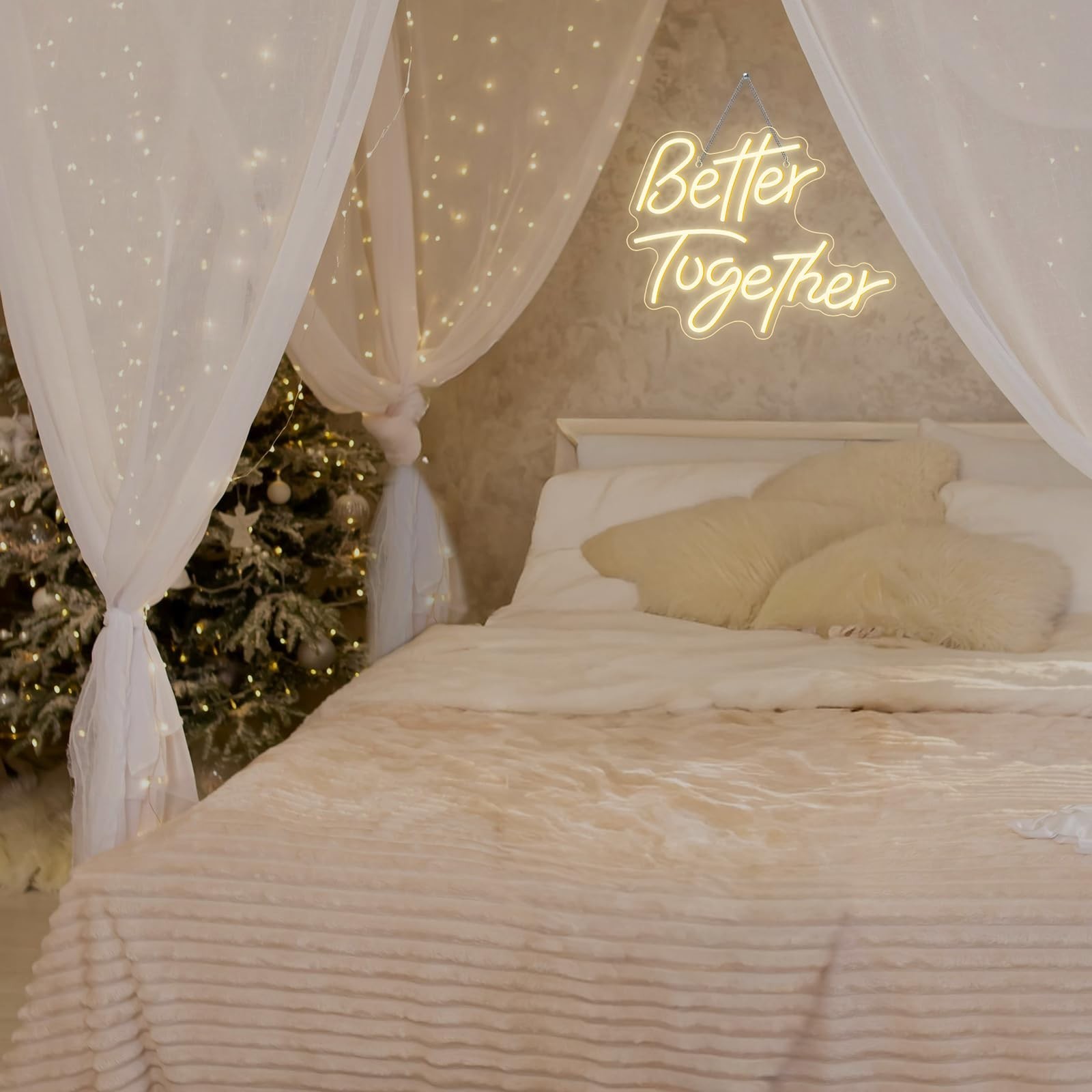 Looklight Better Together Neon Sign,Neon Light for Wall Decor,Wedding Neon Si…