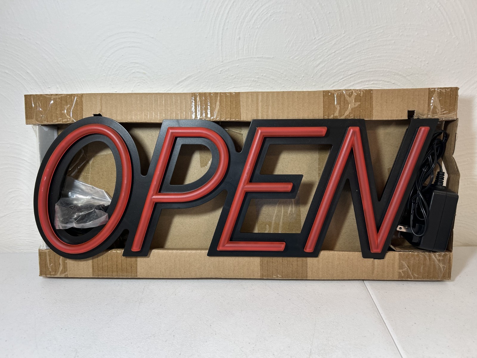 Optiva OPEN Sign 19.5&Prime; Ultra Bright LED Hanging Business Sign S-SGN-06003-00