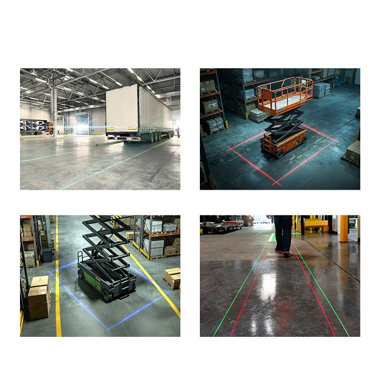 1-4Pcs Adjustable Forklift Floor Warning Light Safety Laser Line Projector