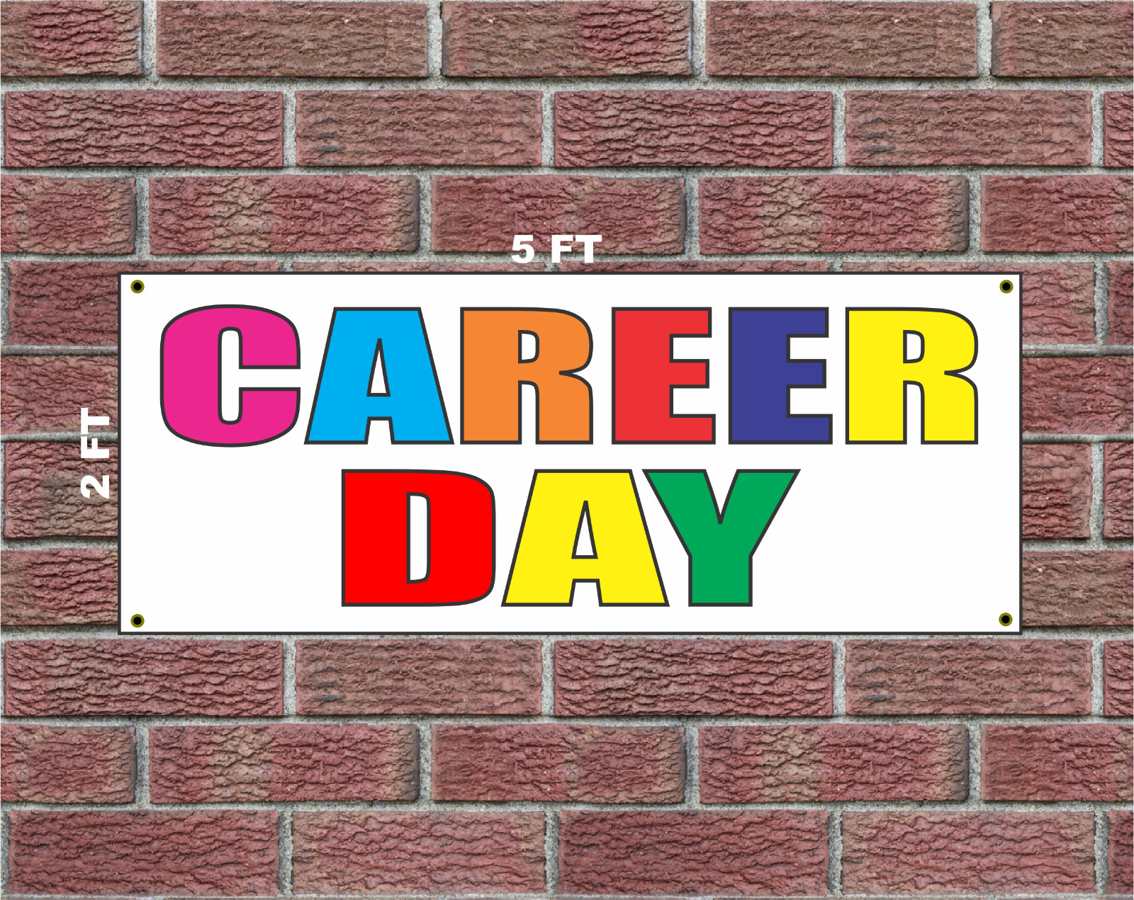 CAREER DAY Multi-colored Banner Sign 2×5
