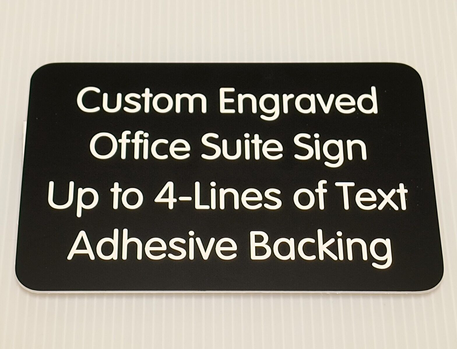 Custom Engraved Black 4×6-inch Office Suite Sign Small Business Wall Door Plaque