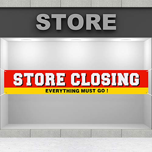 Large Store Closing Sign Banner Everything Must Go Advertising Banner Going