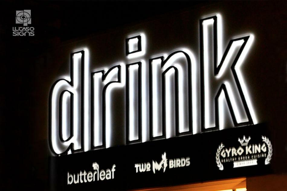 CHANNEL LETTERS – Reverse LED Signs « Halo » Type