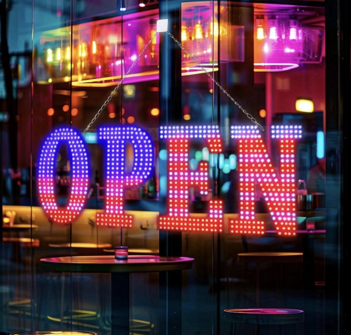 LED Open Signs For Business 30&Prime;X10&Prime; Ultra Bright Open Sign LED USA Flag Hanging