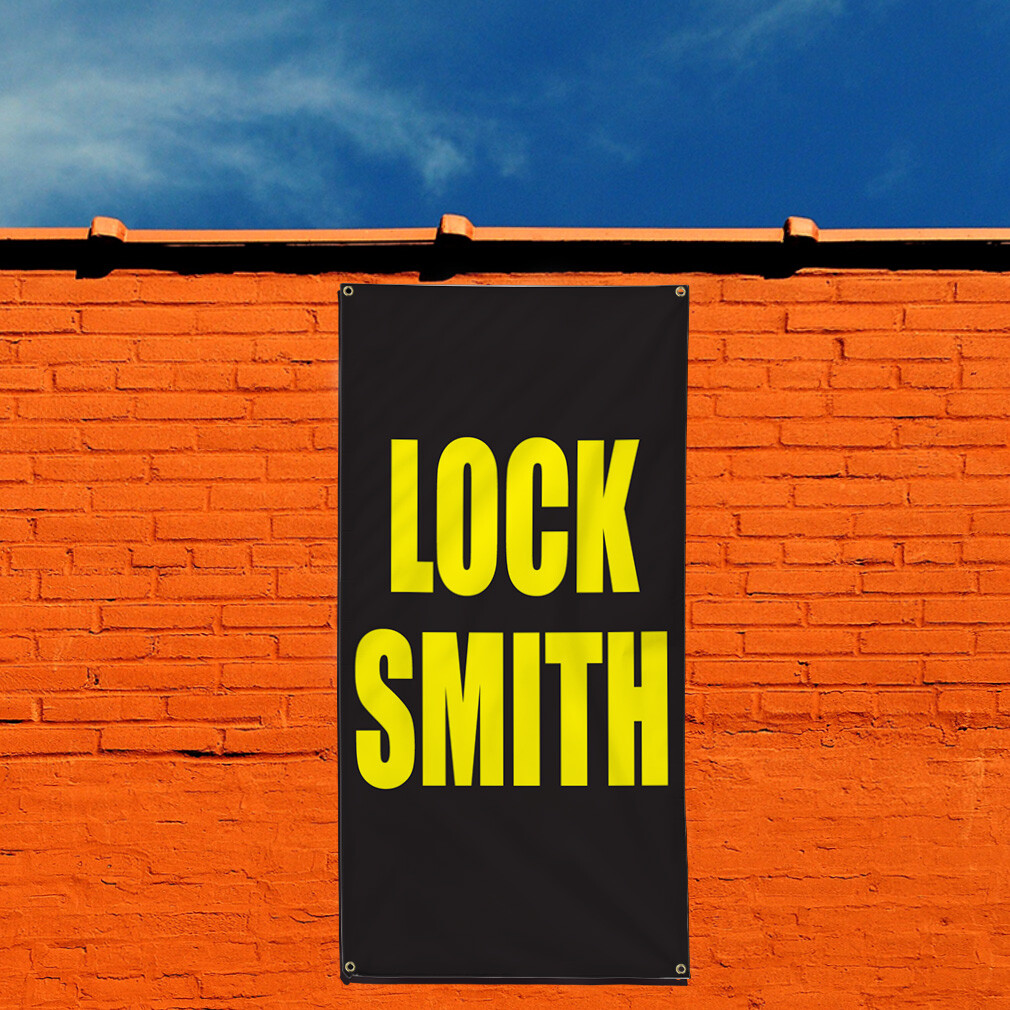 Vertical Vinyl Banner Multiple Sizes Lock Smith Promotion Business Business