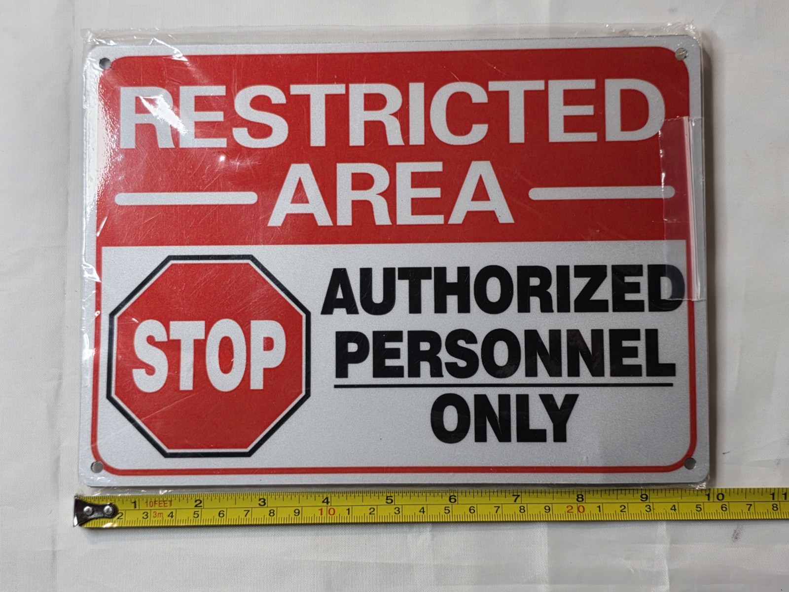 2 PACK Restricted Area Authorized Personnel Only Heavy Gauge Stop Sign 10&Prime;x7&Prime;