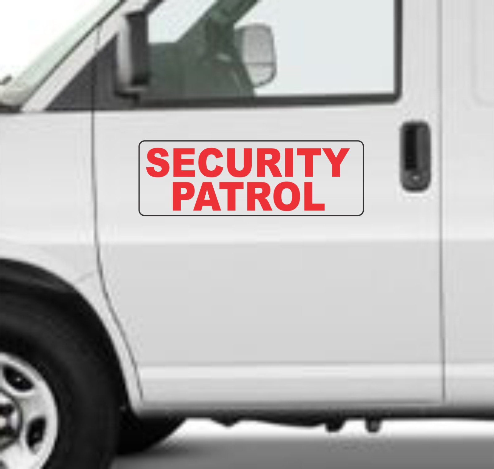 SECURITY PATROL 6&Prime;x18&Prime; RED Magnetic Vehicle Signs to fit Van Car Truck or SUV