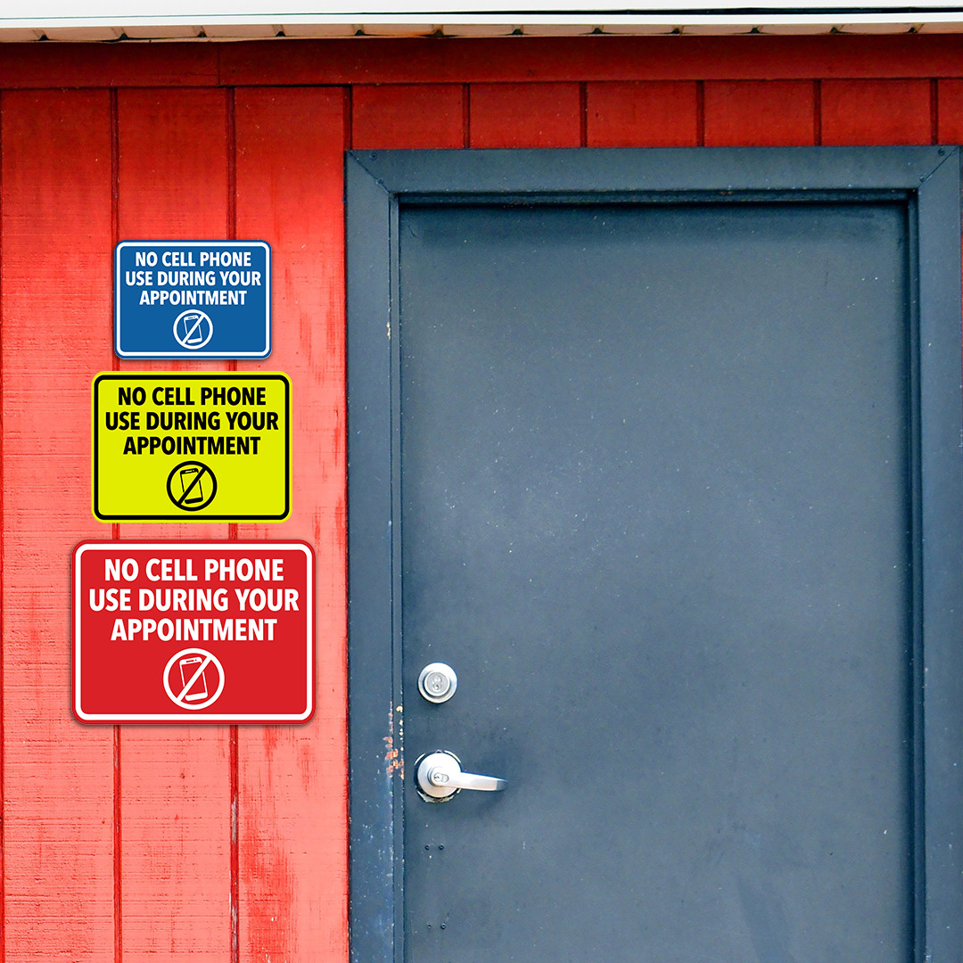 Signs ByLITA Classic Framed No Cell Phone Use During Your Appointment Sign