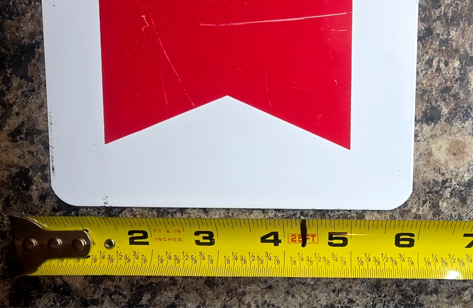 Arrow Aluminum Metal Sign Red & White 6&Prime;X24&Prime; 2 Sided