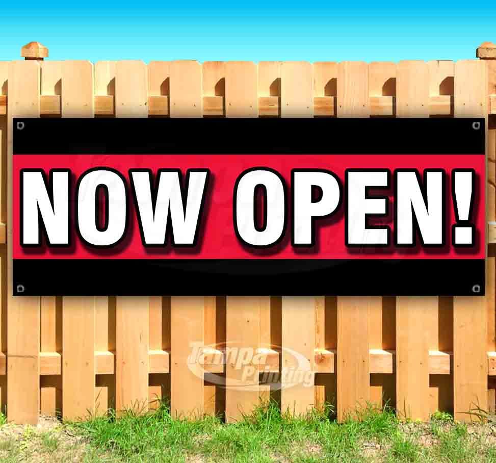 NOW OPEN Advertising Vinyl Banner Flag Sign