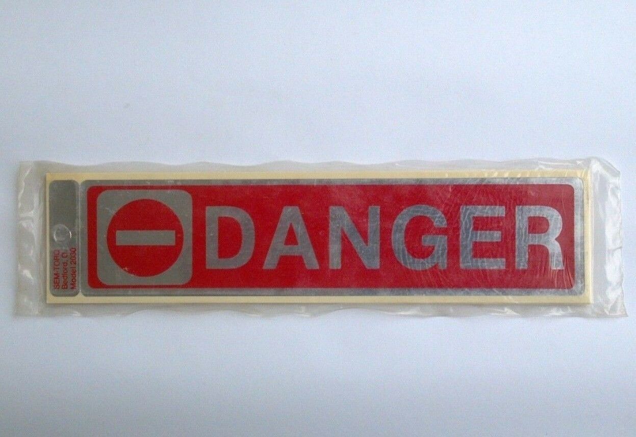 10 Pack DANGER Decals 1-7/8&Prime;x 8&Prime; Self Adhesive Wall Door Business Sticker