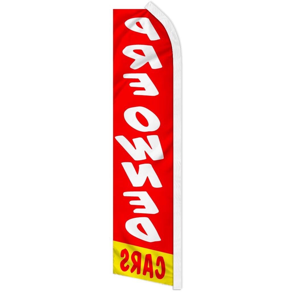 10 x « PRE OWNED CARS » advertising super flag swooper banner business sign auto r