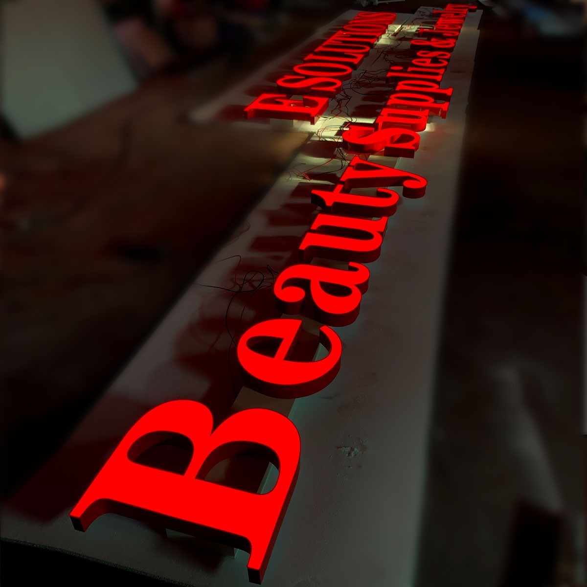 Custom outdoor metal personalized business signs acrylic logo sign wall decor