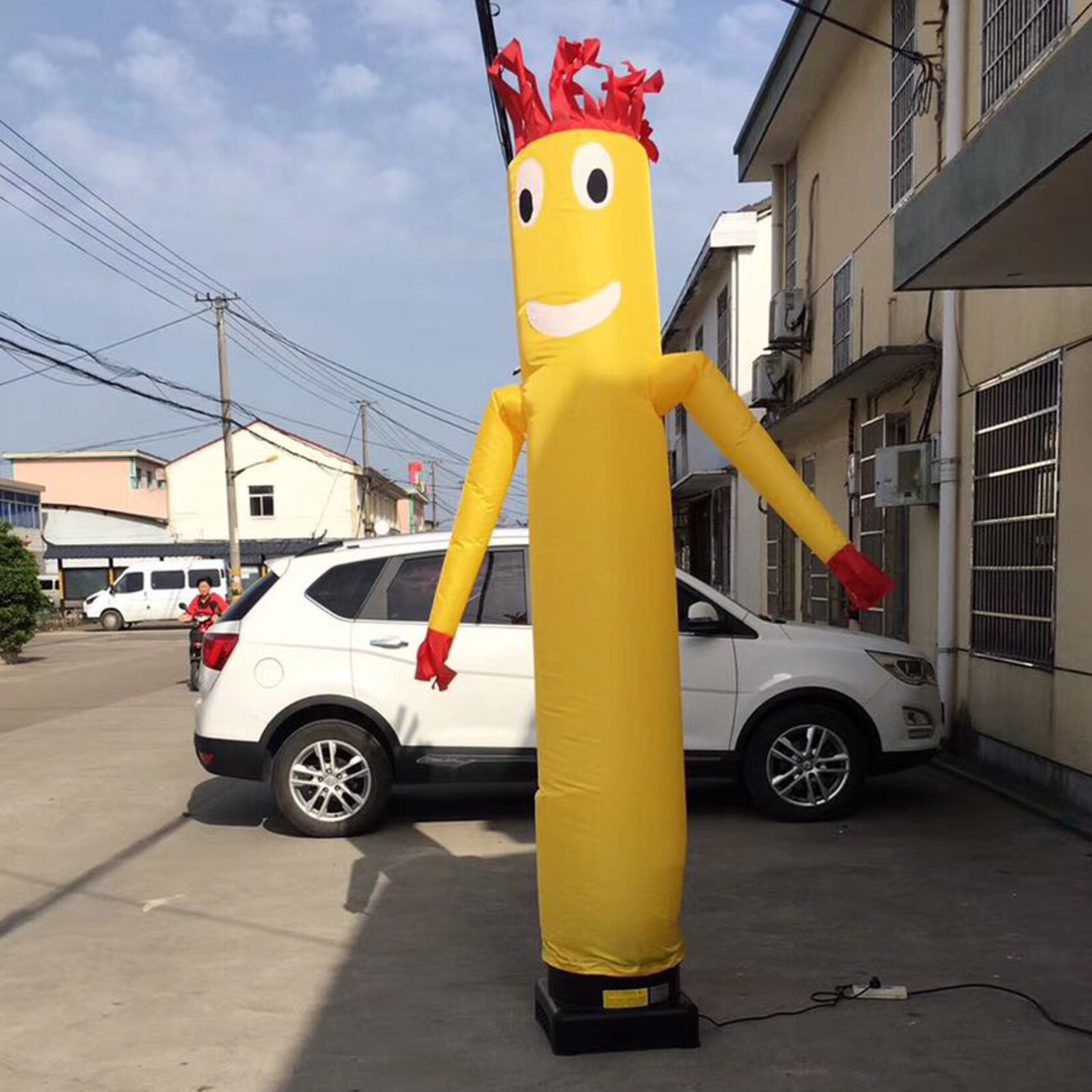 Yellow 10ft Inflatable Wacky Waving Flailing Arms Tube Man Dancing Air Puppet