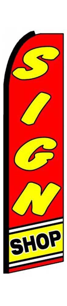 SIGN SHOP Banner Flag Sign Display Only Flutter Swooper Feather 3&prime; Wide