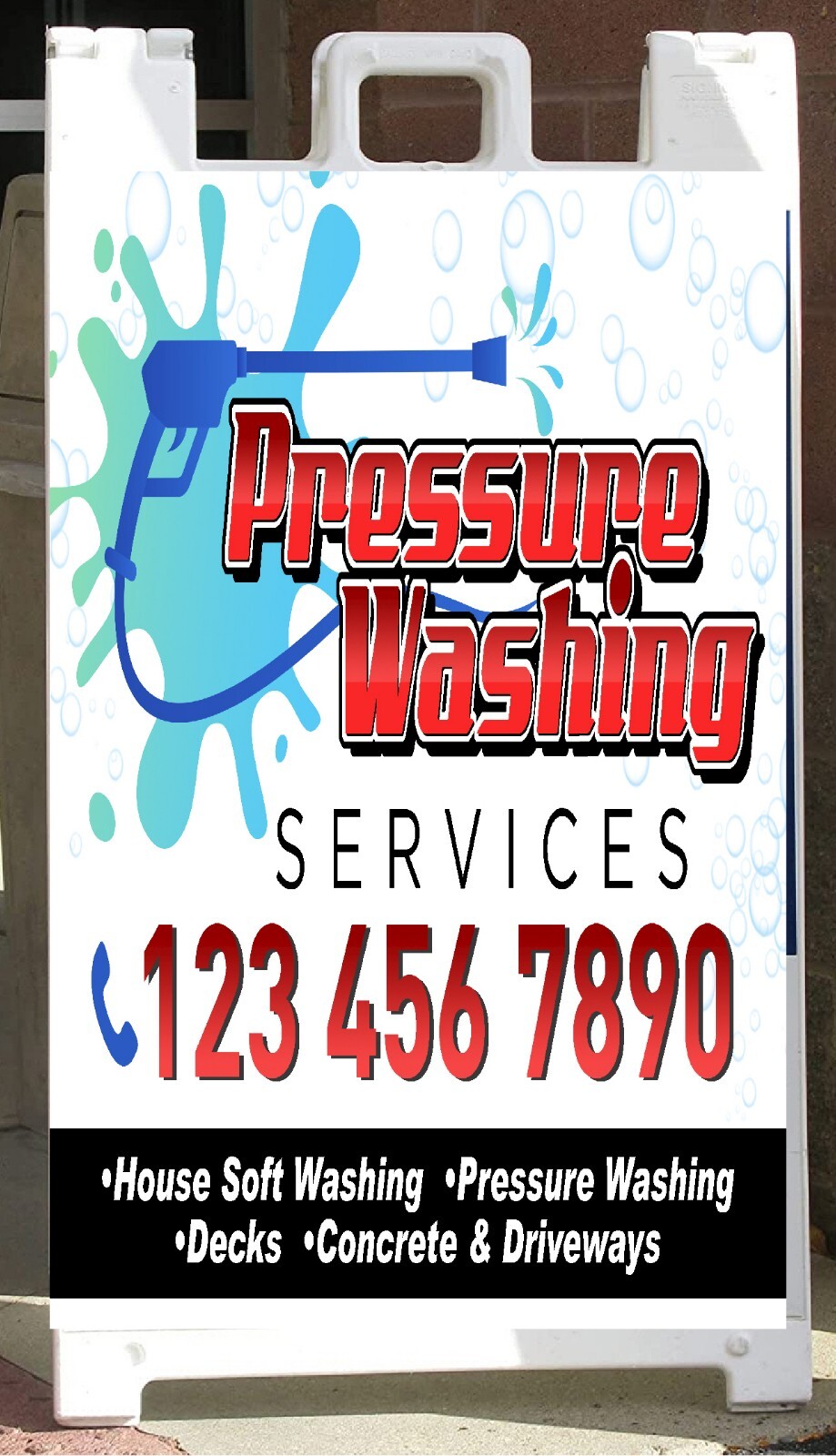 SideWalk Sign & 2 Plastic Sign Panels 24 »x36 » Custom Printed Your Text & Logos