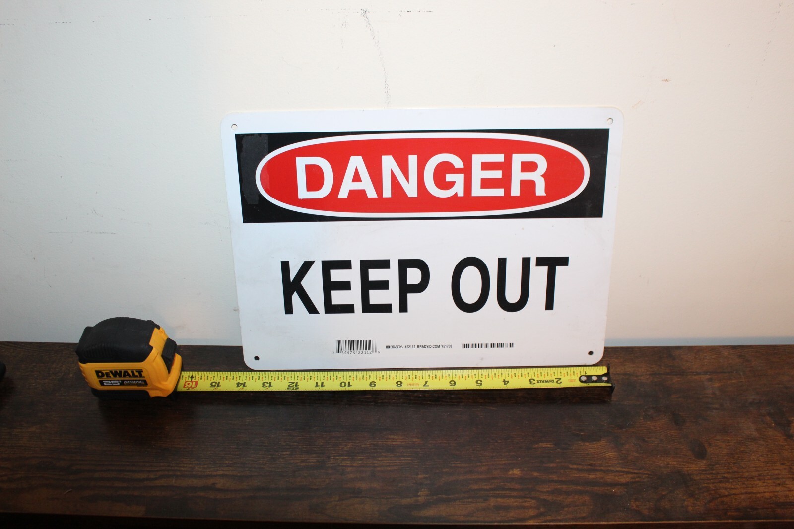 DANGER KEEP OUT 10 x 14 Sign Brady #22112