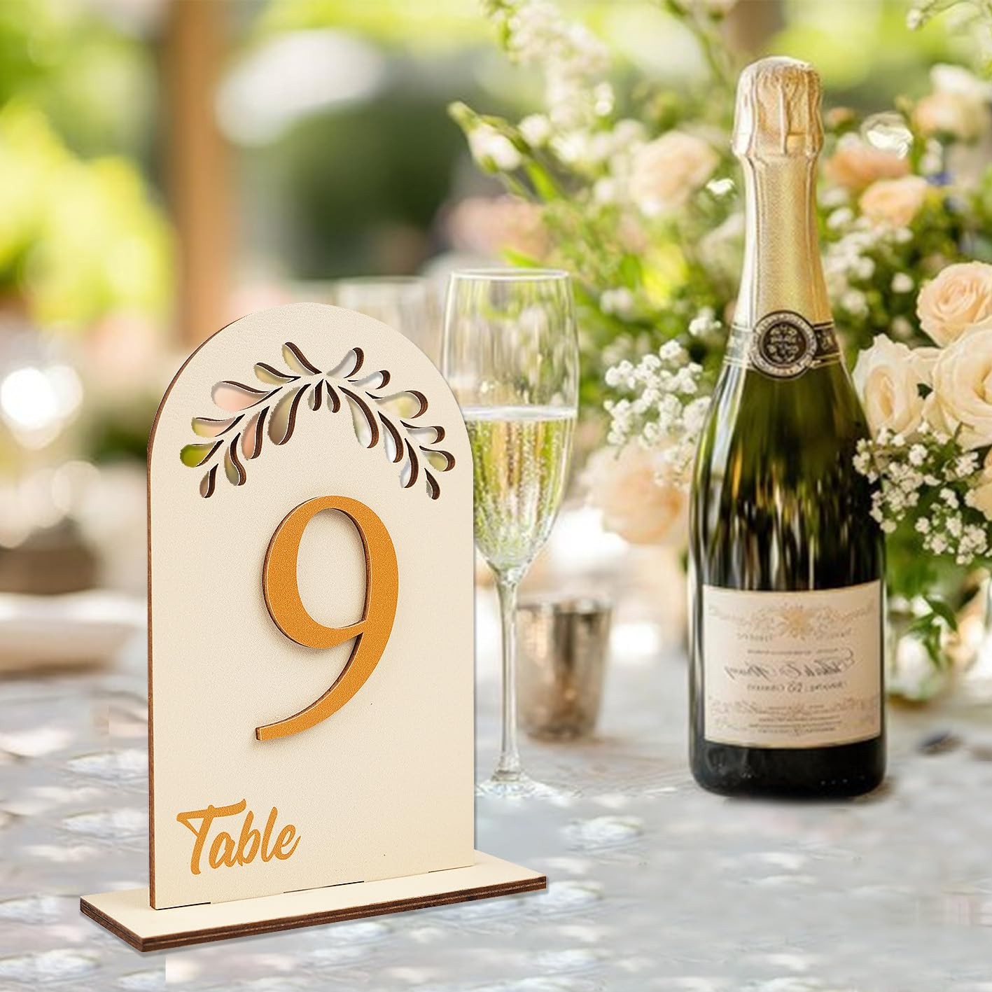 Wooden Wedding Table Numbers 110 Base Reception Bridal Shower Party Decor