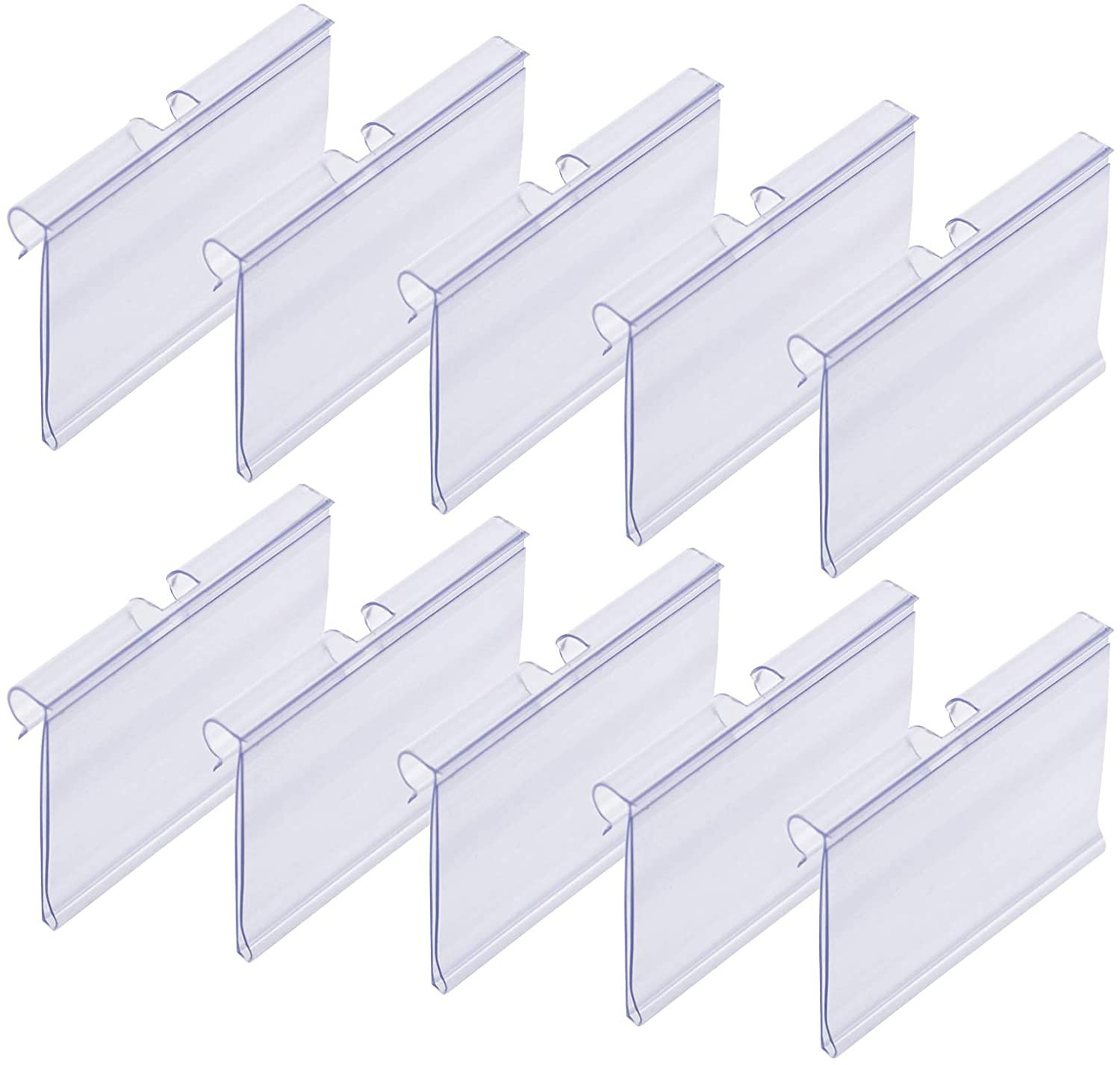 50 PCS Clear Plastic Label Holders For Wire Shelf Retail Price Label Basket NEW